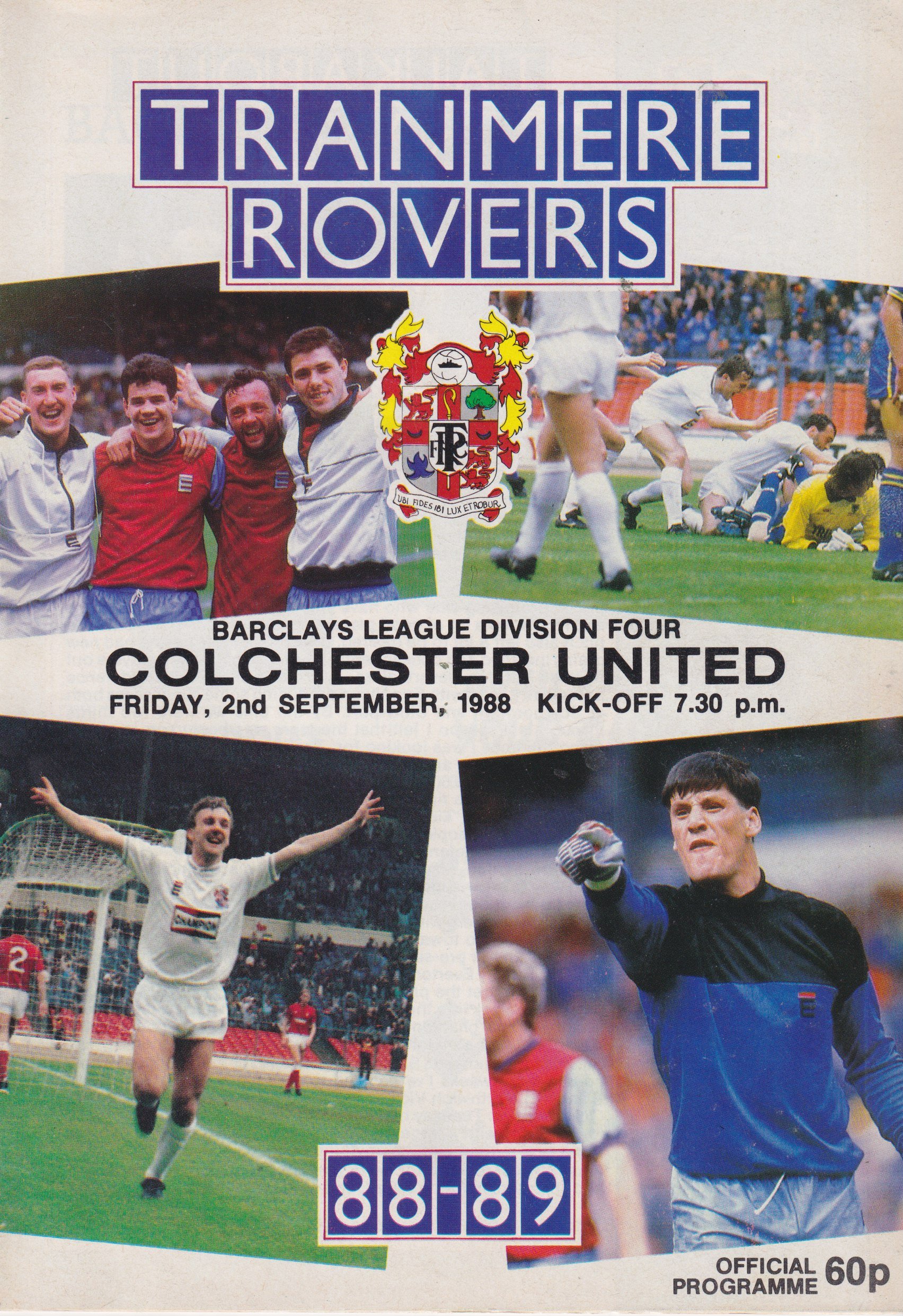 Tranmere Rovers v Colchester United match programme